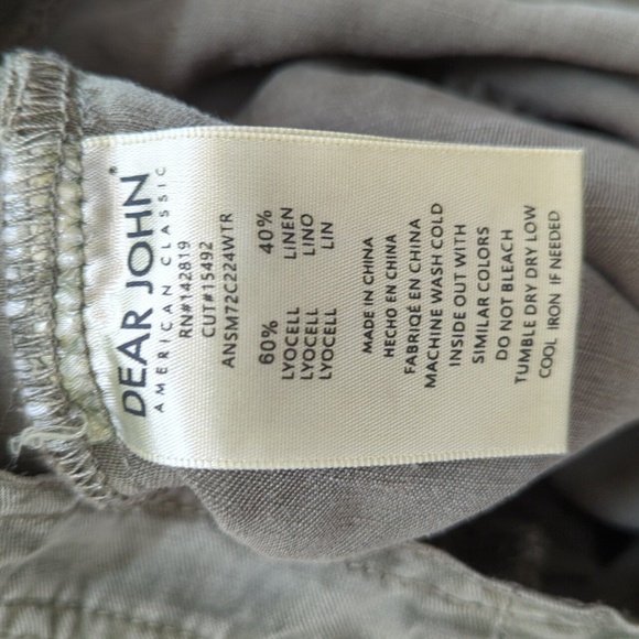 Dear John Army Devon Green Denim Belted Long Sleeve Utility Romper Size XS - Picture 11 of 11